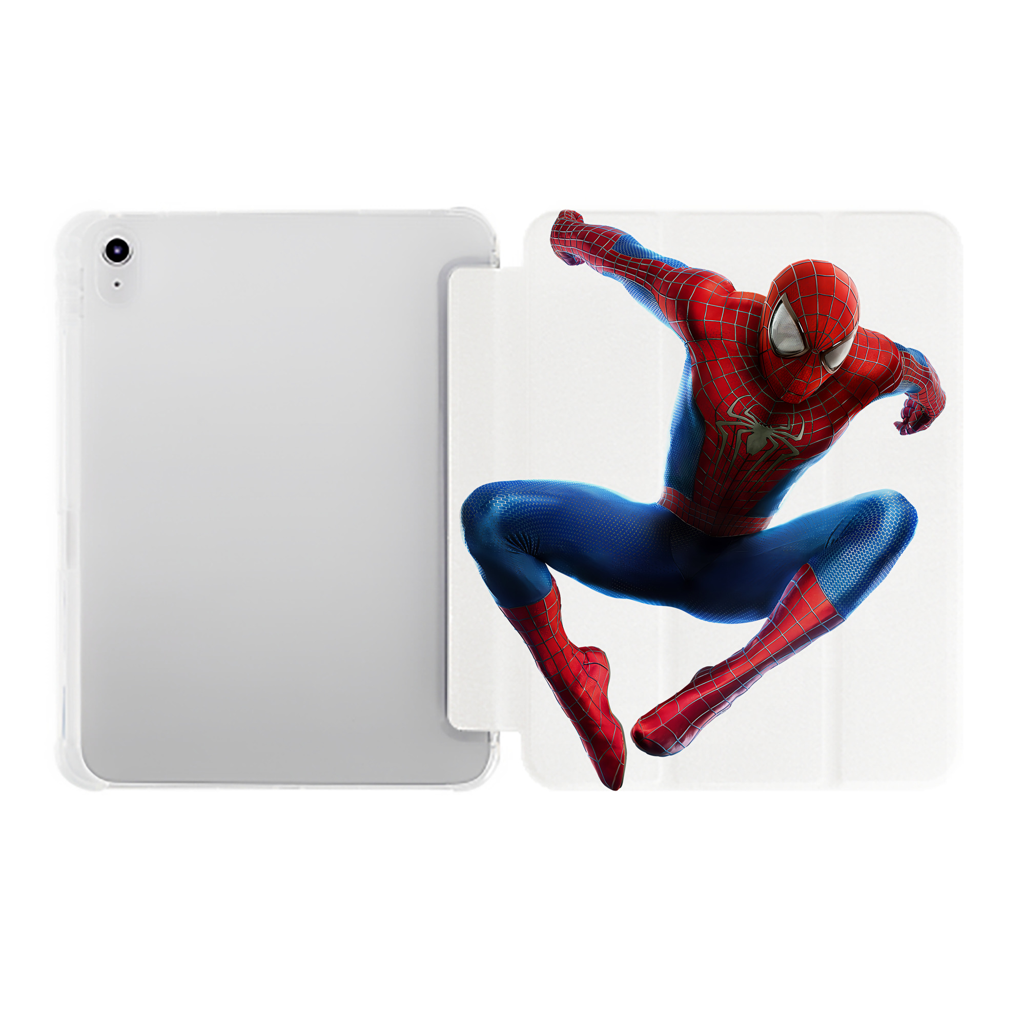 （画像用） Spider Man スパイダーマン IPad ケース ペン収納付き 三つ折りスタンド PUレザー×シリコン 対応機種9.5/10.5/10.9インチ